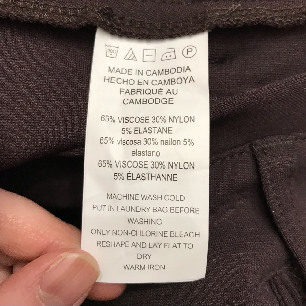 NWT Michael Kors Chocolate Gold Logo Slim Fit Knit Pants XL - Picture 10 of 13
